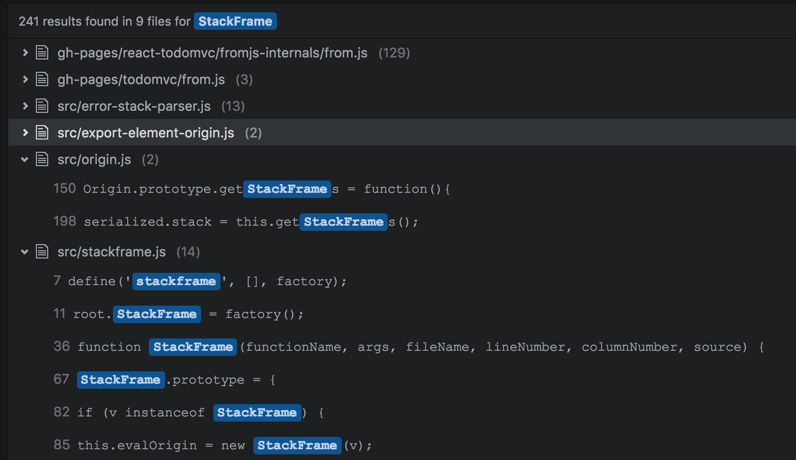 Atom Code Search